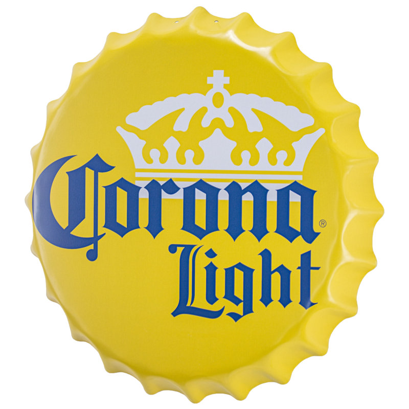 CYRG Corona Light Bottle Cap Shaped Beer Wall Décor | Wayfair